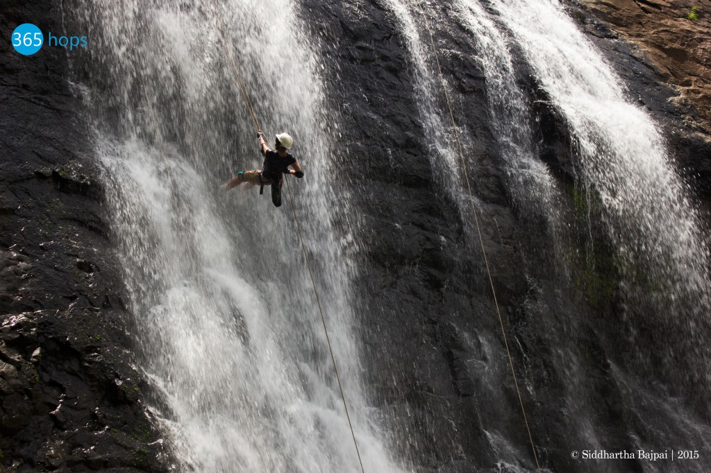 Rappelling in Vihi Waterfall