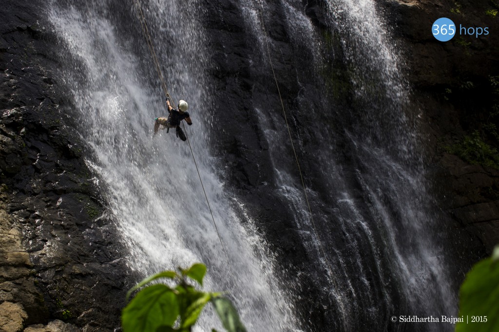 waterfall rappelling 