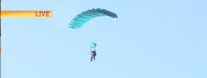 Wally still skydiving at 97 years old