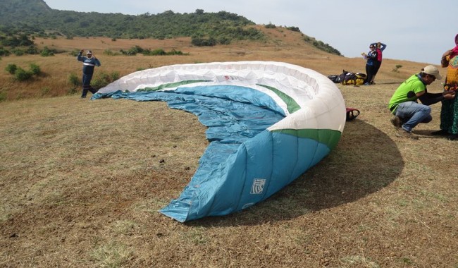 Paragliding in Kamshet, Maharastra